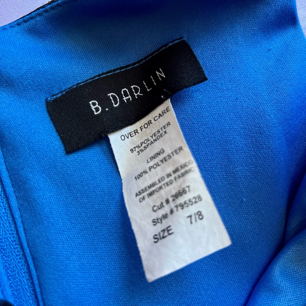 B. Darlin Blue Juniors Cocktail Dress - Picture 5 of 15